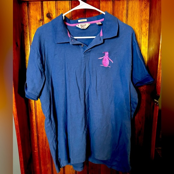 The Original Penguin navy‎ blue polo shirt - Picture 1 of 4